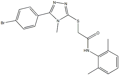 2-{[5-(4-bromophenyl)-4-methyl-4H-1,2,4-triazol-3-yl]sulfanyl}-N-(2,6-dimethylphenyl)acetamide Struktur