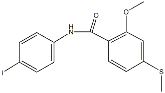 N-(4-iodophenyl)-2-methoxy-4-(methylsulfanyl)benzamide Struktur