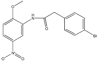 2-(4-bromophenyl)-N-{5-nitro-2-methoxyphenyl}acetamide Struktur