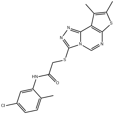 N-(5-chloro-2-methylphenyl)-2-[(8,9-dimethylthieno[3,2-e][1,2,4]triazolo[4,3-c]pyrimidin-3-yl)sulfanyl]acetamide Struktur