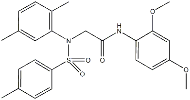 N-(2,4-dimethoxyphenyl)-2-{2,5-dimethyl[(4-methylphenyl)sulfonyl]anilino}acetamide Struktur