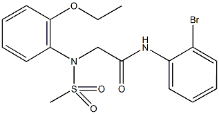 N-(2-bromophenyl)-2-[2-ethoxy(methylsulfonyl)anilino]acetamide Struktur