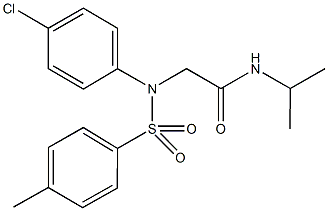 2-{4-chloro[(4-methylphenyl)sulfonyl]anilino}-N-isopropylacetamide Struktur