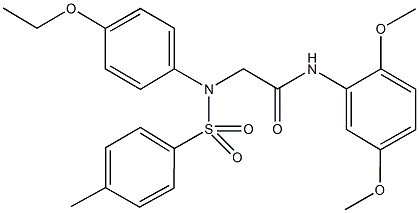 N-(2,5-dimethoxyphenyl)-2-{4-ethoxy[(4-methylphenyl)sulfonyl]anilino}acetamide Struktur