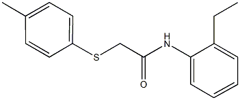 N-(2-ethylphenyl)-2-[(4-methylphenyl)sulfanyl]acetamide Struktur