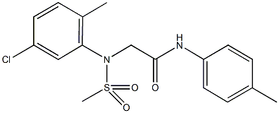 2-[5-chloro-2-methyl(methylsulfonyl)anilino]-N-(4-methylphenyl)acetamide Struktur