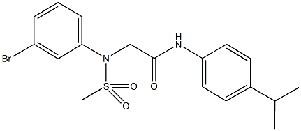 2-[3-bromo(methylsulfonyl)anilino]-N-(4-isopropylphenyl)acetamide Struktur