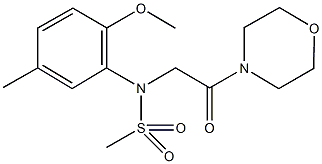 N-(2-methoxy-5-methylphenyl)-N-[2-(4-morpholinyl)-2-oxoethyl]methanesulfonamide Struktur