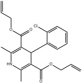 diallyl 4-(2-chlorophenyl)-2,6-dimethyl-1,4-dihydro-3,5-pyridinedicarboxylate Struktur