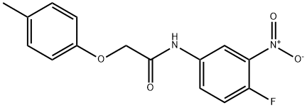 N-{4-fluoro-3-nitrophenyl}-2-(4-methylphenoxy)acetamide Struktur