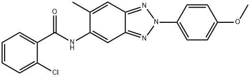 2-chloro-N-[2-(4-methoxyphenyl)-6-methyl-2H-1,2,3-benzotriazol-5-yl]benzamide Struktur