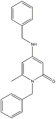 1-benzyl-4-(benzylamino)-6-methyl-2(1H)-pyridinone Struktur