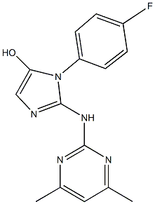 2-[(4,6-dimethyl-2-pyrimidinyl)amino]-1-(4-fluorophenyl)-1H-imidazol-5-ol Struktur