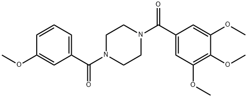 1-(3-methoxybenzoyl)-4-(3,4,5-trimethoxybenzoyl)piperazine Struktur