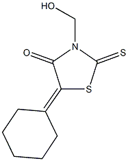 5-cyclohexylidene-3-(hydroxymethyl)-2-thioxo-1,3-thiazolidin-4-one Struktur