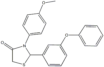 3-(4-methoxyphenyl)-2-(3-phenoxyphenyl)-1,3-thiazolidin-4-one Struktur