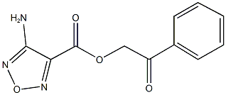 2-oxo-2-phenylethyl 4-amino-1,2,5-oxadiazole-3-carboxylate Struktur