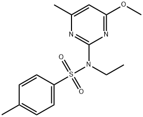 N-ethyl-N-(4-methoxy-6-methyl-2-pyrimidinyl)-4-methylbenzenesulfonamide Struktur