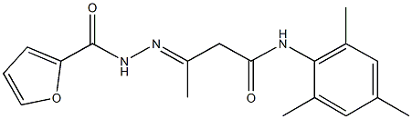 3-(2-furoylhydrazono)-N-mesitylbutanamide Struktur