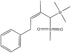 trimethyl[2-methyl-1-(methylsulfonyl)-4-phenyl-2-butenyl]silane Struktur