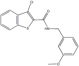 3-chloro-N-(3-methoxybenzyl)-1-benzothiophene-2-carboxamide Struktur