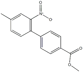 methyl 2'-nitro-4'-methyl[1,1'-biphenyl]-4-carboxylate Struktur