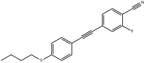 4-{[4-(butylsulfanyl)phenyl]ethynyl}-2-fluorobenzonitrile Struktur