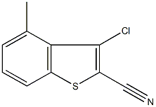 3-chloro-4-methyl-1-benzothiophene-2-carbonitrile Struktur