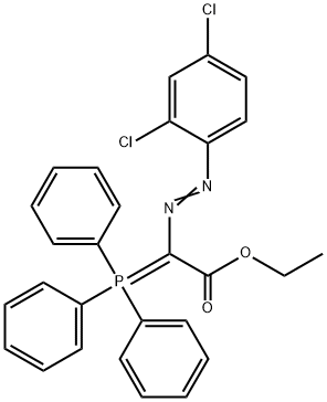 ethyl [(2,4-dichlorophenyl)diazenyl](triphenylphosphoranylidene)acetate Struktur