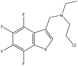 2-chloro-N-ethyl-N-[(4,5,6,7-tetrafluoro-1-benzothien-3-yl)methyl]ethanamine Struktur