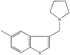 1-[(5-methyl-1-benzothien-3-yl)methyl]pyrrolidine Struktur