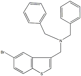 N,N-dibenzyl(5-bromo-1-benzothien-3-yl)methanamine Struktur