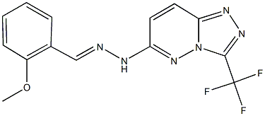 2-methoxybenzaldehyde [3-(trifluoromethyl)[1,2,4]triazolo[4,3-b]pyridazin-6-yl]hydrazone Struktur