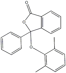 3-(2,6-dimethylphenoxy)-3-phenyl-2-benzofuran-1(3H)-one Struktur