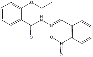 2-ethoxy-N'-{2-nitrobenzylidene}benzohydrazide Struktur