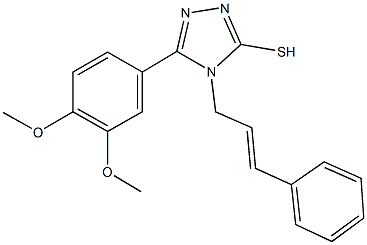 4-cinnamyl-5-(3,4-dimethoxyphenyl)-4H-1,2,4-triazol-3-yl hydrosulfide Struktur