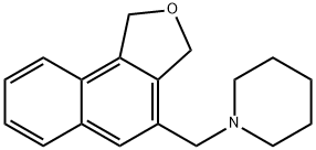 1-(1,3-dihydronaphtho[1,2-c]furan-4-ylmethyl)piperidine Struktur