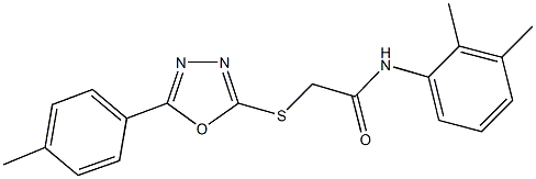 N-(2,3-dimethylphenyl)-2-{[5-(4-methylphenyl)-1,3,4-oxadiazol-2-yl]sulfanyl}acetamide Struktur