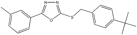 4-tert-butylbenzyl 5-(3-methylphenyl)-1,3,4-oxadiazol-2-yl sulfide Struktur