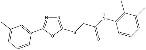 N-(2,3-dimethylphenyl)-2-{[5-(3-methylphenyl)-1,3,4-oxadiazol-2-yl]sulfanyl}acetamide Struktur