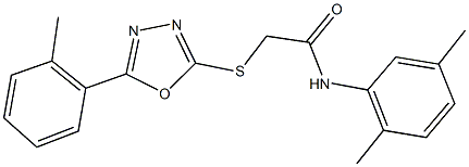 N-(2,5-dimethylphenyl)-2-{[5-(2-methylphenyl)-1,3,4-oxadiazol-2-yl]sulfanyl}acetamide Struktur