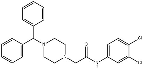 2-(4-benzhydryl-1-piperazinyl)-N-(3,4-dichlorophenyl)acetamide Struktur