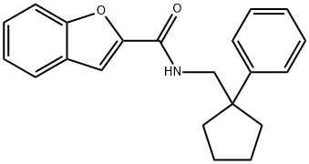 N-[(1-phenylcyclopentyl)methyl]-1-benzofuran-2-carboxamide Struktur