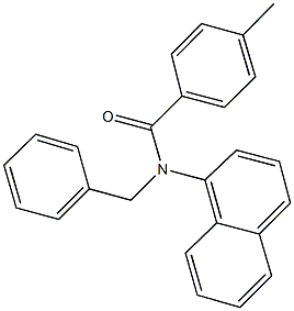 N-benzyl-4-methyl-N-(1-naphthyl)benzamide Struktur