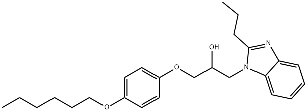 1-{[4-(hexyloxy)phenyl]oxy}-3-(2-propyl-1H-benzimidazol-1-yl)propan-2-ol Struktur