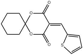 3-(thien-2-ylmethylidene)-1,5-dioxaspiro[5.5]undecane-2,4-dione Struktur