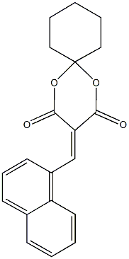 3-(naphthalen-1-ylmethylidene)-1,5-dioxaspiro[5.5]undecane-2,4-dione Struktur