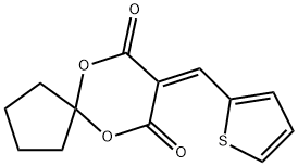 8-(thien-2-ylmethylidene)-6,10-dioxaspiro[4.5]decane-7,9-dione Struktur