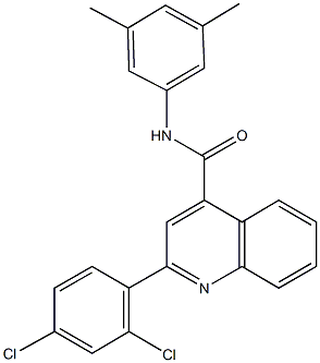 2-(2,4-dichlorophenyl)-N-(3,5-dimethylphenyl)-4-quinolinecarboxamide Struktur