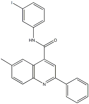 N-(3-iodophenyl)-6-methyl-2-phenyl-4-quinolinecarboxamide Struktur